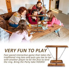 Ring Toss Games for Adults, Indoor Outdoor Large Size- 15.7″ X 13″Light Brown
