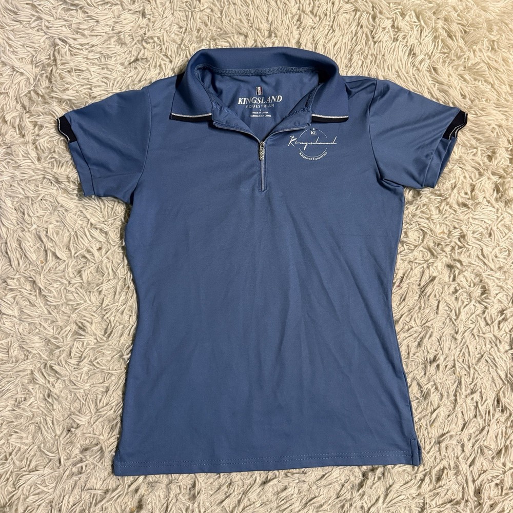 Women’s Small Blue Kingsland Short Sleeve Horseback Riding Sunshirt