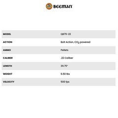 BEEMAN QB79 .22 Cal Air Rifle (QB79-22)