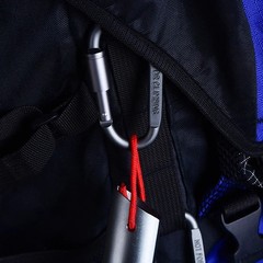 Aluminum Carabiner Clips – Set of 6- Black & Silver Carabiner Tactical Hook