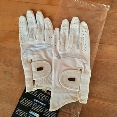 TREDSTEP DRESSAGE PRO Sz 7.5 White Leather & Synthetic FlexiGrip Riding Gloves