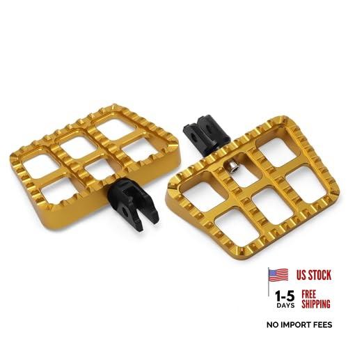 Motorcycle Mini Floorboards MX Foot Pegs Footrest for Harley Front Peg, Gold