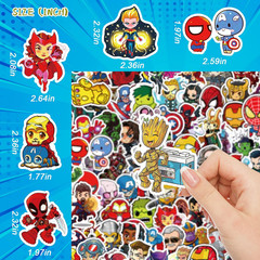 200PCS Cool Character Stickers for Water Bottles Skateboard Luggage Laptop Bumpe