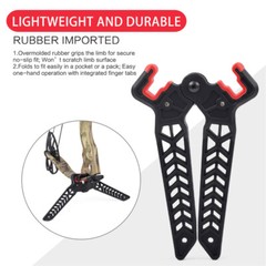 1X Black Bow Stand Universal Lightweight Archery Kickstand for Compound Bows NEW