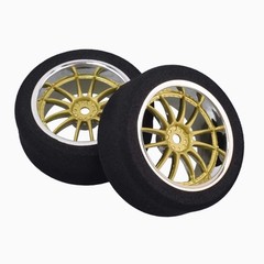 Shaluoman 4Pcs 1/10 7.1 inches x x 1.2 inches, Black and Gold