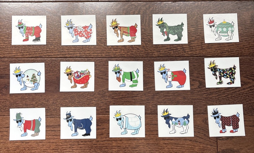 Goat USA RARE Advent Calendar Sticker Set- 15 Stickers!!