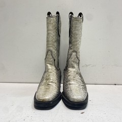 Dingo Natural Snakeskin Leather Western Cowboy Boots Women’s Size 6
