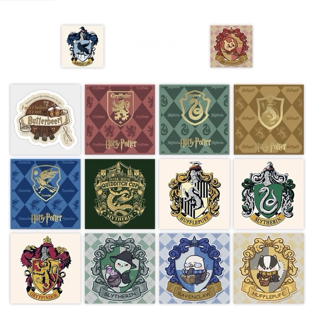 40Pcs Random Harry Potter Mini Hogwarts House Crests Label Stickers Gift Party