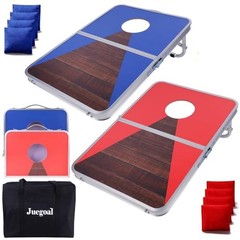 Portable Cornhole Board Set for Kids Teens & Adults, 24×16 Inch Foldable Corn
