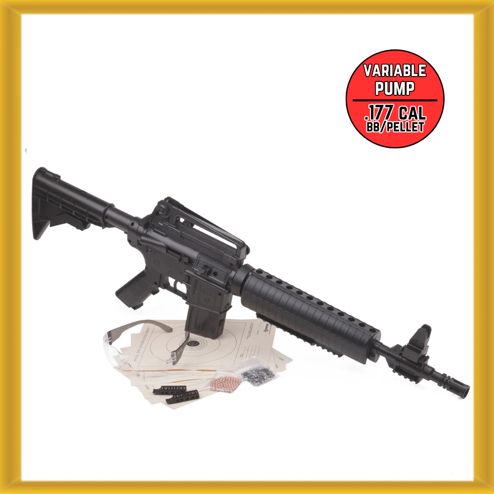 Crosman Tactical Pump .177cal BB/Pellet Air Rifle with Shooting Kit (M4-177KT)