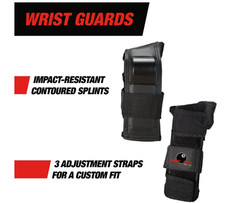 Eight Ball Kids Black Wrist Knee Elbow Pads Multi Sport Protective Pad Set, NIP