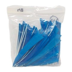 49 Count Archery Arrow Feathers 5″ Left Wing Shield: Turquoise Blue