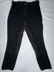 On Course Womens 32R (32 in Waist) Black Belt Loop Equestrian Riding Breeches