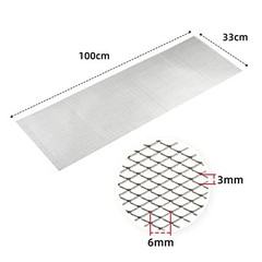 AggAuto Universal Car Grill Mesh 40″x13″ – Aluminum Alloy 36mm Rhombus