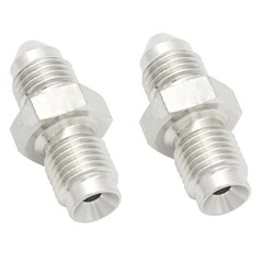 -3 AN AN3 Male Flare to 3/8-24 Male Inverted Thread Pipe – 2 Pack