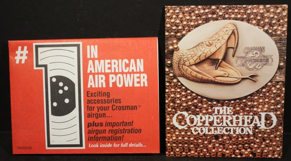 Accessories for your Crosman airgun, registration info, & Copperhead 2 Brochures