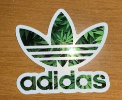 Adidas Sticker Smoke Weed x 5 Sticker Pack (FREE SHIPPING)