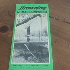 Browning Nomad Compound Bow Operation & Care Manual/Booklet Green MPN 76106.1