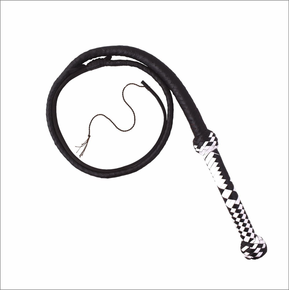 Genuine Cow Hide Leather Bullwhip 04 Feet Long 12 Plaits Heavy Duty Whip