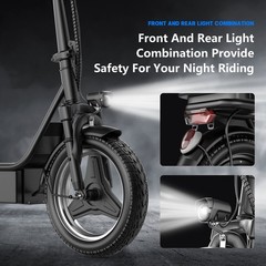 Adult Electric Scooter with Seat 14″ Tire 48V 15AH 25MPH 45Miles1500W Peak Motor