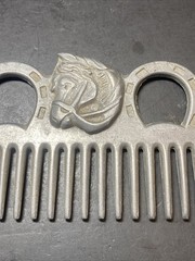 Vintage Horse Mane & Tail Metal/ Aluminum Alloy Horse Hair Comb made in Japan