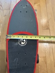 Kryptonics CALIFORNIA Skateboards Gray & Red EST 1965 FAST RELIEF 23 in. long