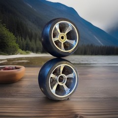 set 2 Solid Rear Wheels 4-1/2″ x 2-1/2″ for Razor Ground Force Electric Go-Kart