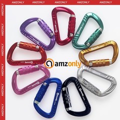 3Inch Auto Locking Carabiner Clips Heavy Duty, 12KN /2697Lbs Lightweight Keychai