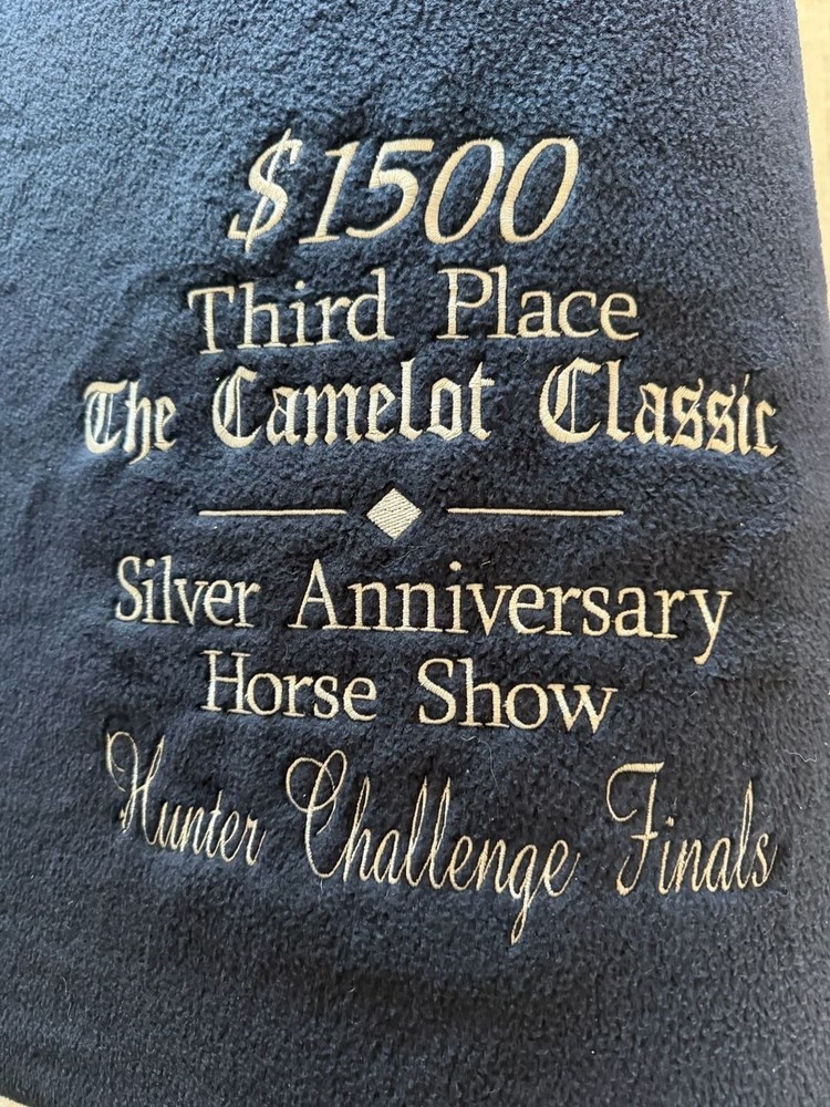The Camelot Classic Silver Anniversary Horse Show Award Cooler – Navy Fleece – 3