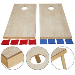 UNFINISHED Wooden Cornhole Bean Bag Toss Game Set Lawn Backyard Playset 4 x 2FT