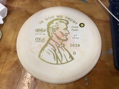 Lone Star disc V1 Penny Putter 170 gram golf disc swirly
