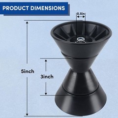 Boat Trailer Roller 3inch,Boat Rollers for Trailer,Bow 3inch, Black