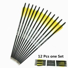 12pcs 20» Carbon Crossbow Bolts Hunting Arrows OD8.8mm 100Gr Arrowheads /Quiver