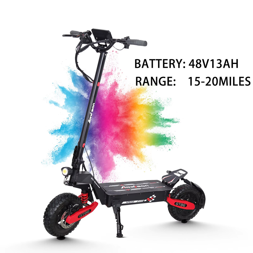 GT06 1200W Foldable E-Scooter for Adults -Max Speed 25MPH, 48V 13AH/23.4AH, 11″O