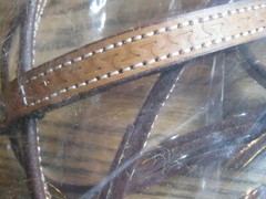 Formay Western Leather Browband Headatall 5/8″ Double & Stitched Chestnut Sealed