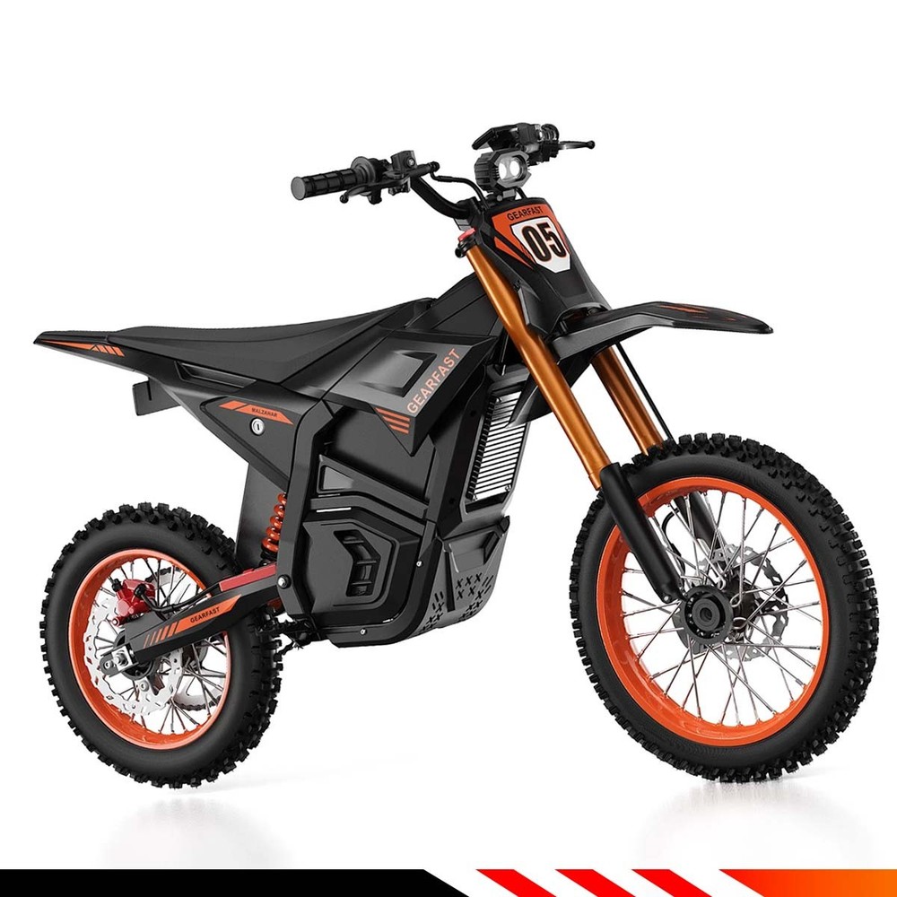 Dirt Bike 1200W 70V 20.8AH Electric Bike for Teens Adults Long Range 34.2 Miles