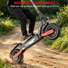 EOEOTWO 1200W Electric Scooter for Adults 30MPH Off-Road Foldable Commuter 330lb