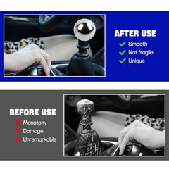 Round Ball Shift Knob, Aluminum Alloy Car Gear Shift Knob, Stick Shifter Silver