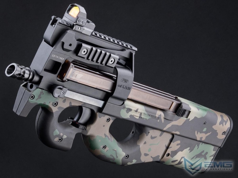 EMG KRYTAC FN Herstal P90 Airsoft AEG Training Rifle w/ Custom Cerakote BLK CAMO