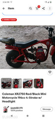 Coleman XR2750 Red/Black Mini Motorcycle 196cc 4-Stroke w/ Headlight