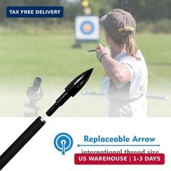 24Pcs Archery Field Points Screw-in Arrow Point 100 Grain 5/16″ Steel Field Tips