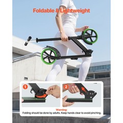 Uimoso Foldable Kick Scooter for Kids, Teens, and Adults with Adjustable Height
