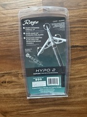 Rage Hypo 2 SlipCam 100 Grain 2 Blade Broadheads 3 Pack + Practice Head New