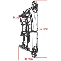 40-65lbs Compound Bow Set Short Axis Steel Ball Dual Use Archery Fishing Hunting