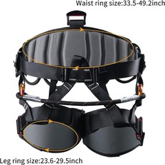 Climbing Half Body Harness Rope Arborist Saddle Tree Bridge Caving Rescue CE