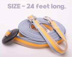 Cord Cotton Lunge Line with Rubber Stop，Equine Lunge Line for Horses with Swi…