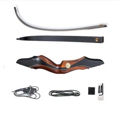 Archery 60″ Takedown Recurve Bow 30-50lb Arrows Adult RH Hunting Target Arrows