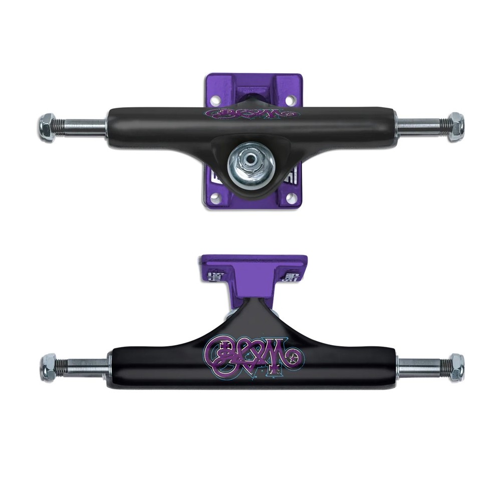 Slappy Skateboard Trucks ST1 Hollow Bam Margera Black/Purple 8.0″
