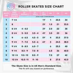 C7skates Premium Bleu Brume Quad Roller Skates for Youth and Adult
