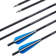Archery 12Pcs 20″ Crossbow Bolts Carbon Arrows OD8.8mm Half Moon Nock Hunting